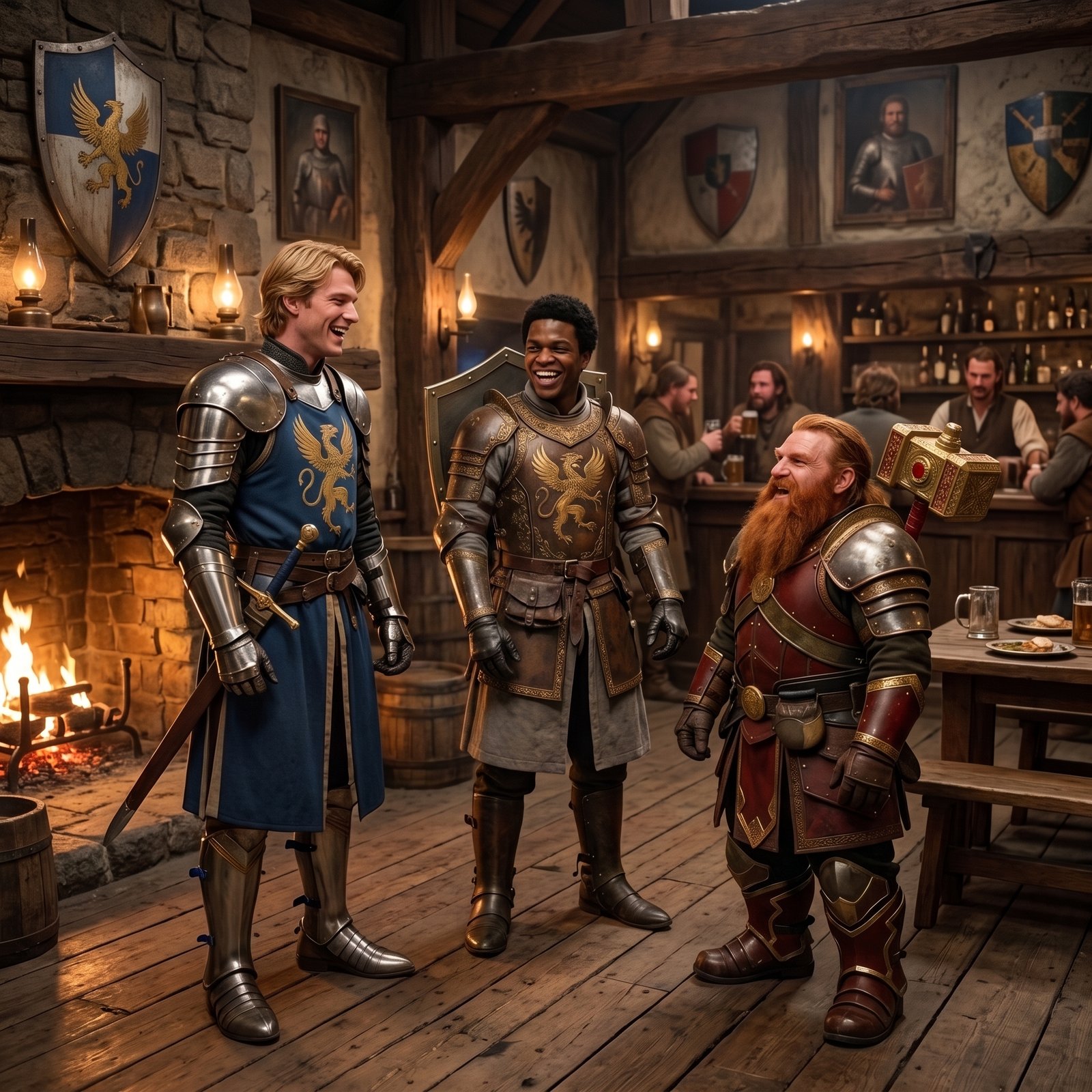 Rillan, Davi e Lodour na taverna